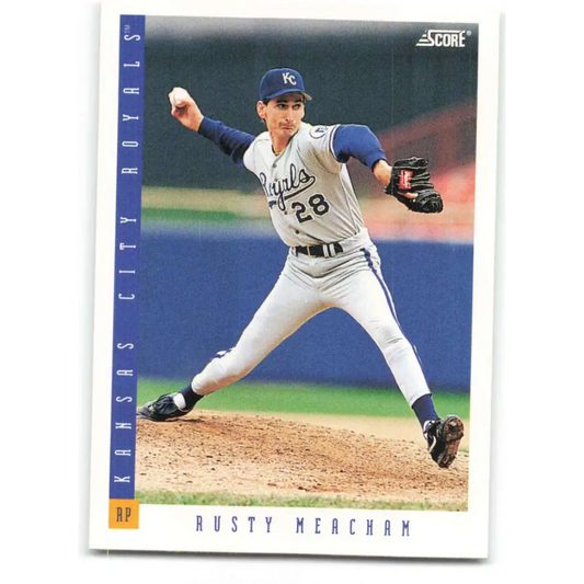 1993 Score #378 Rusty Meacham NM-MT Kansas City Royals Baseball Card Image 1