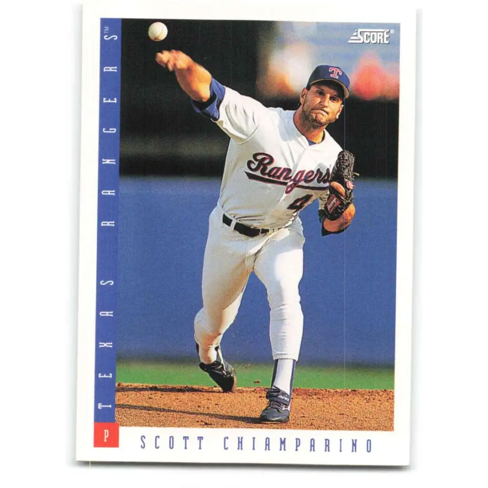 1993 Score #386 Scott Chiamparino NM-MT Texas Rangers Baseball Card Image 1