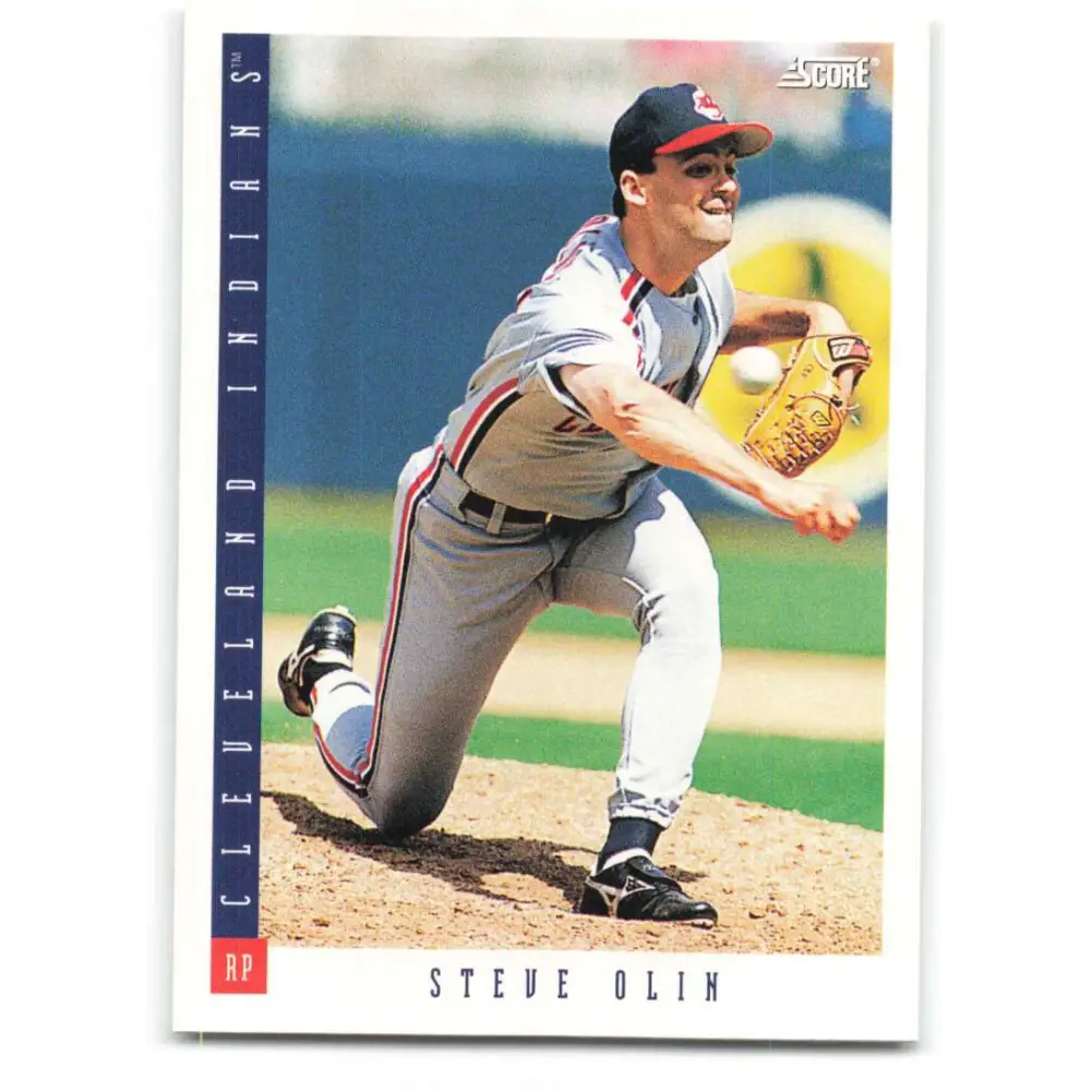 1993 Score #388 Steve Olin NM-MT Cleveland Indians Baseball Card Image 1