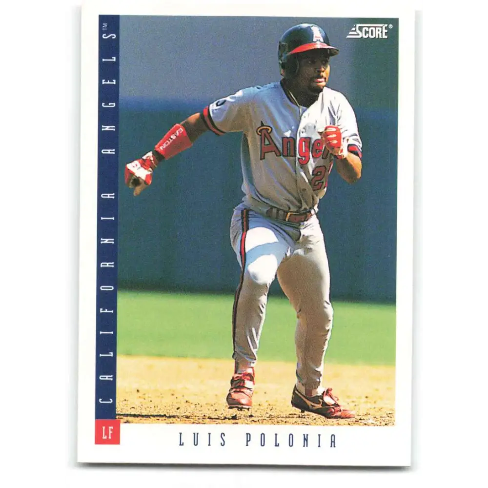 1993 Score #39 Luis Polonia NM-MT California Angels Baseball Card Image 1