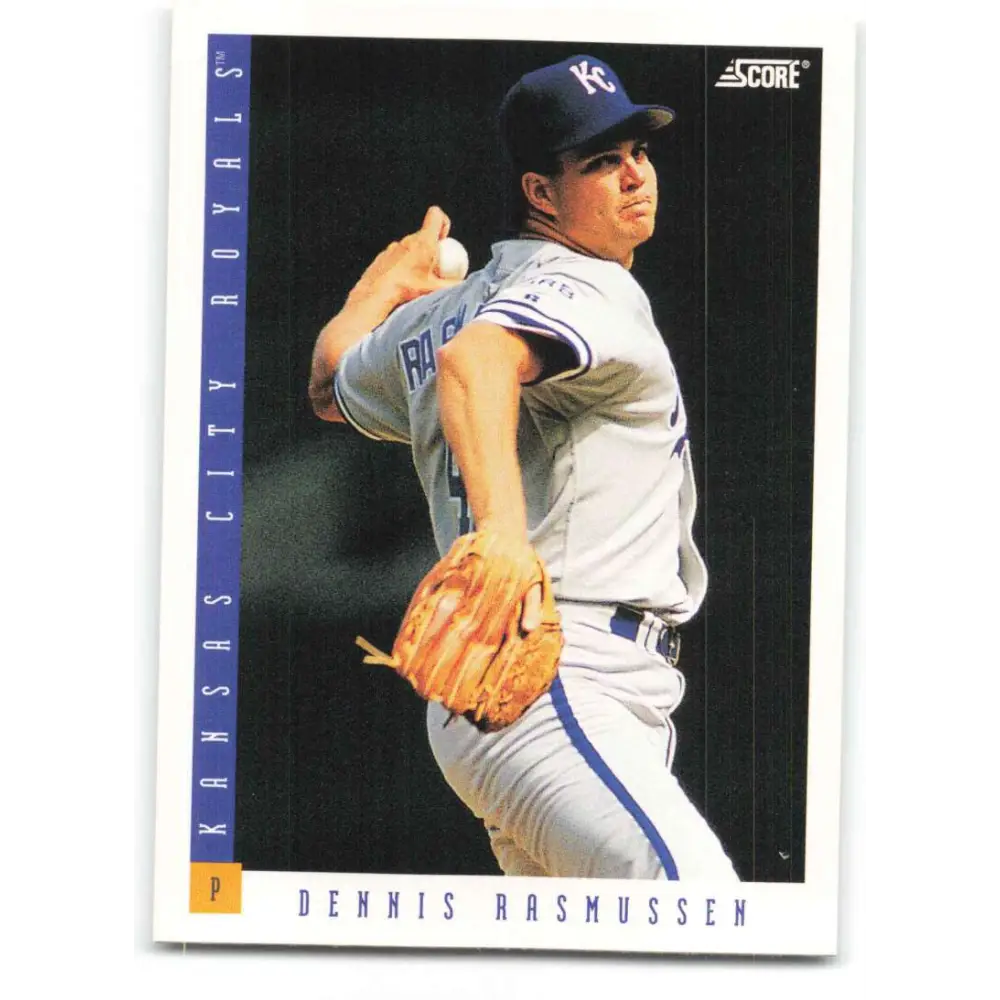 1993 Score #392 Dennis Rasmussen NM-MT Kansas City Royals Baseball Card Image 1