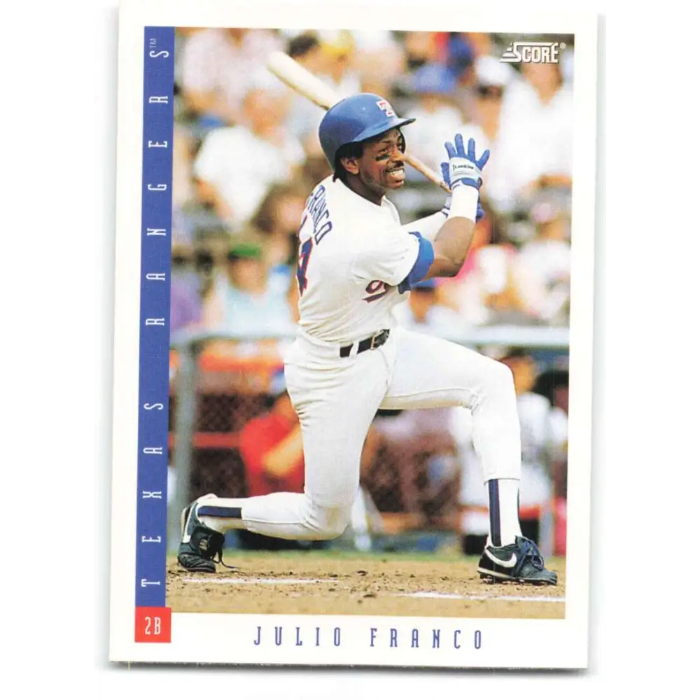 1993 Score #394 Julio Franco NM-MT Texas Rangers Baseball Card Image 1