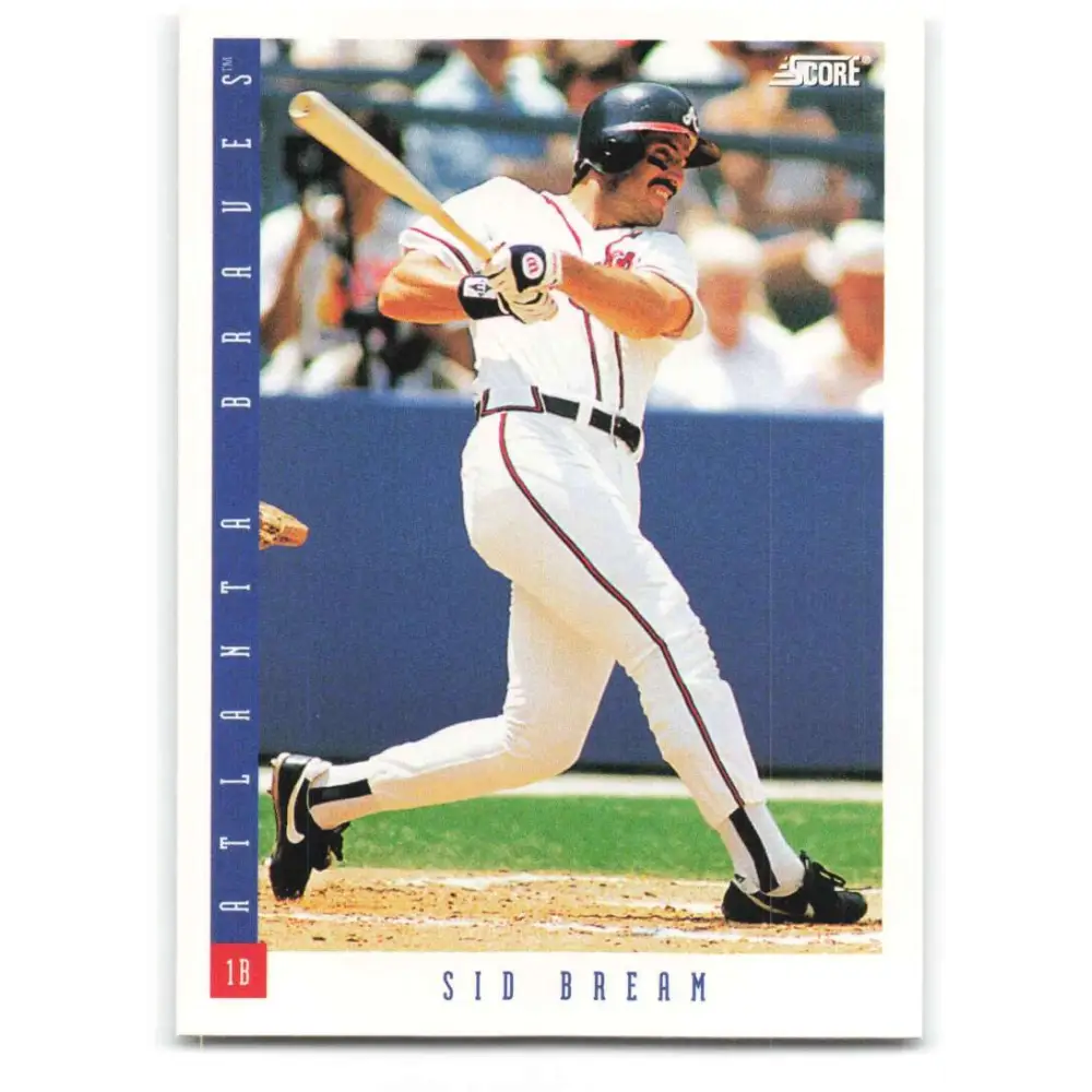 1993 Score #396 Sid Bream NM-MT Atlanta Braves Baseball Card Image 1