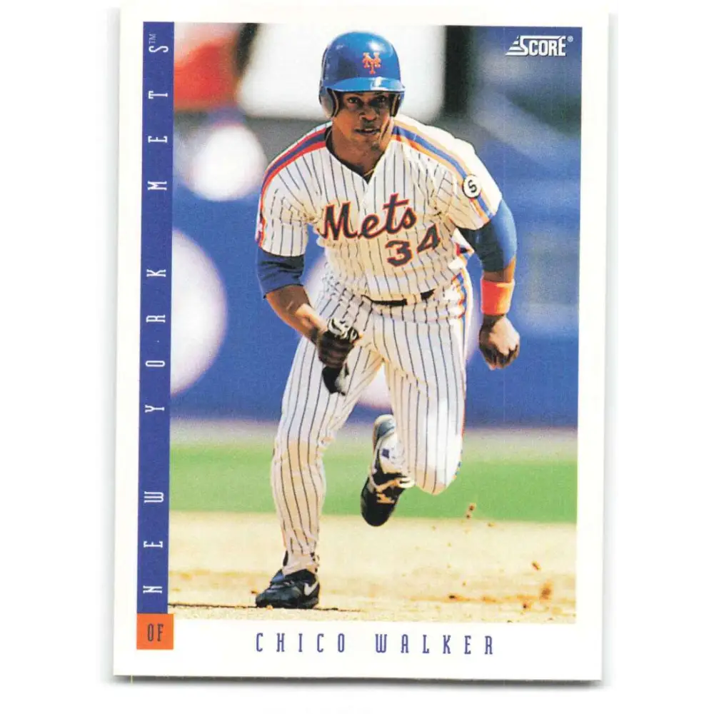 1993 Score #399 Chico Walker NM-MT New York Mets Baseball Card Image 1