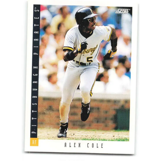 1993 Score #400 Alex Cole NM-MT Pittsburgh Pirates Baseball Card Image 1