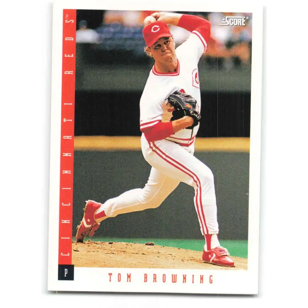 1993 Score #404 Tom Browning NM-MT Cincinnati Reds Baseball Card Image 1