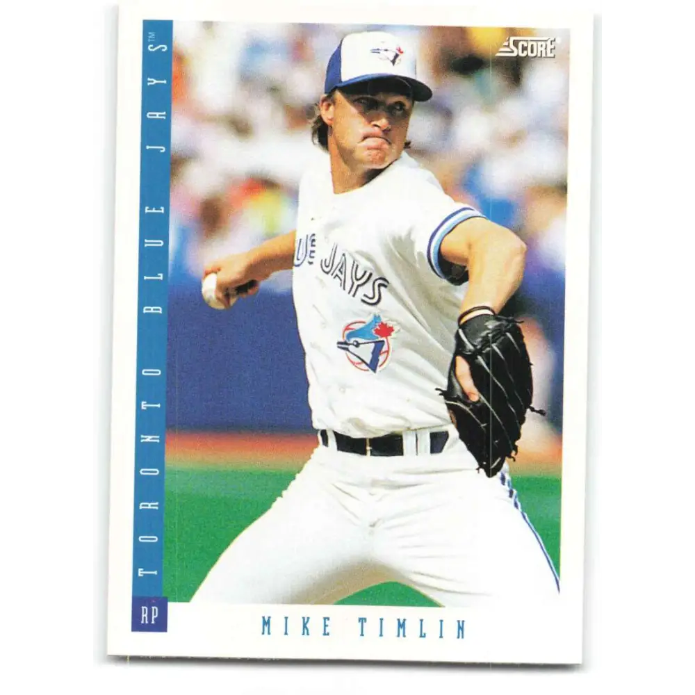 1993 Score #410 Mike Timlin NM-MT Toronto Blue Jays Baseball Card Image 1