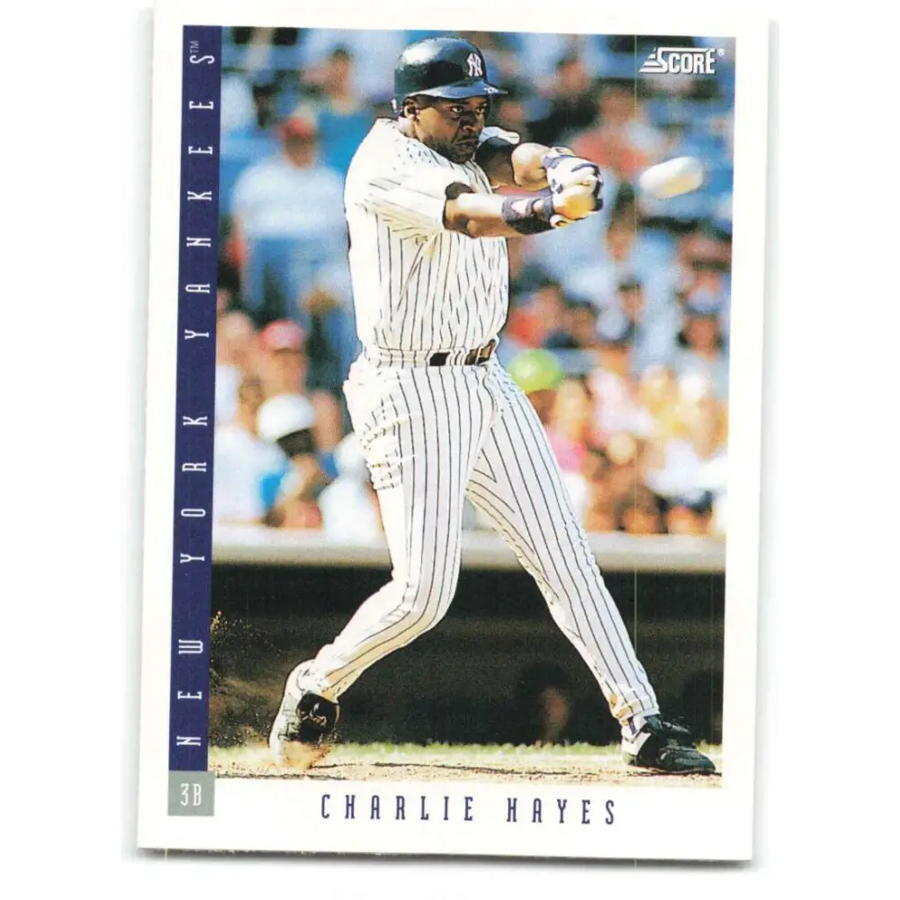 1993 Score #411 Charlie Hayes NM-MT New York Yankees Baseball Card Image 1