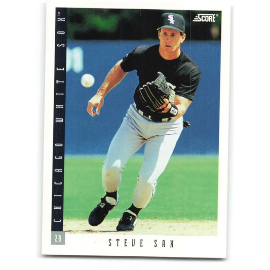 1993 Score #418 Steve Sax NM-MT Chicago White Sox Baseball Card Image 1