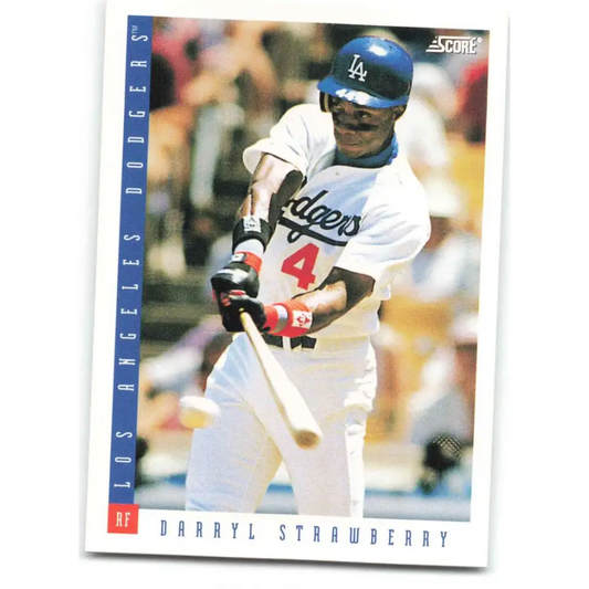 1993 Score #42 Darryl Strawberry NM-MT Los Angeles Dodgers Baseball Card Image 1