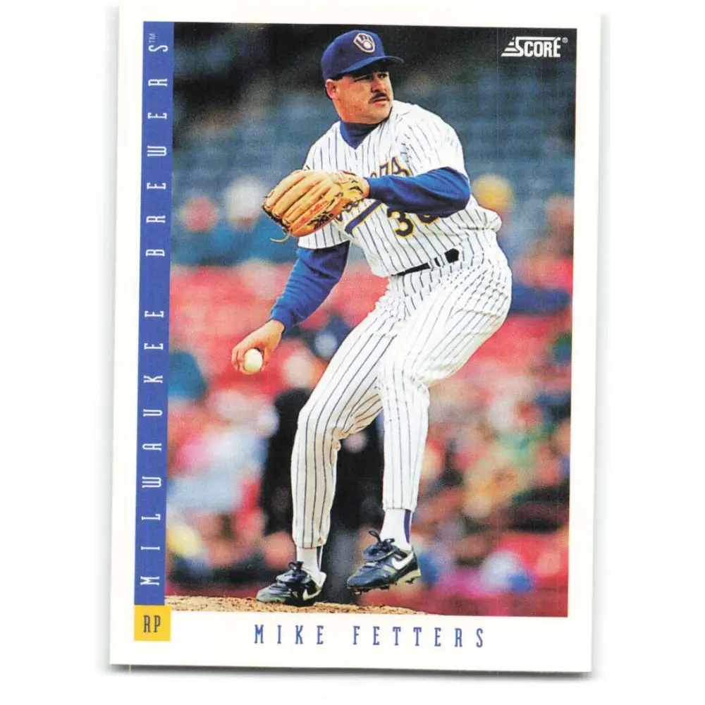 1993 Score #420 Mike Fetters NM-MT Milwaukee Brewers Baseball Card Image 1