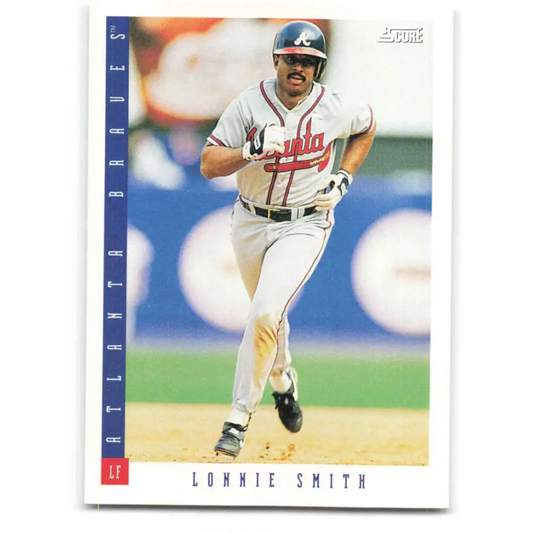 1993 Score #431 Lonnie Smith NM-MT Atlanta Braves Baseball Card Image 1