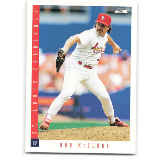 1993 Score #434 Bob McClure NM-MT St. Louis Cardinals Baseball Card Image 1