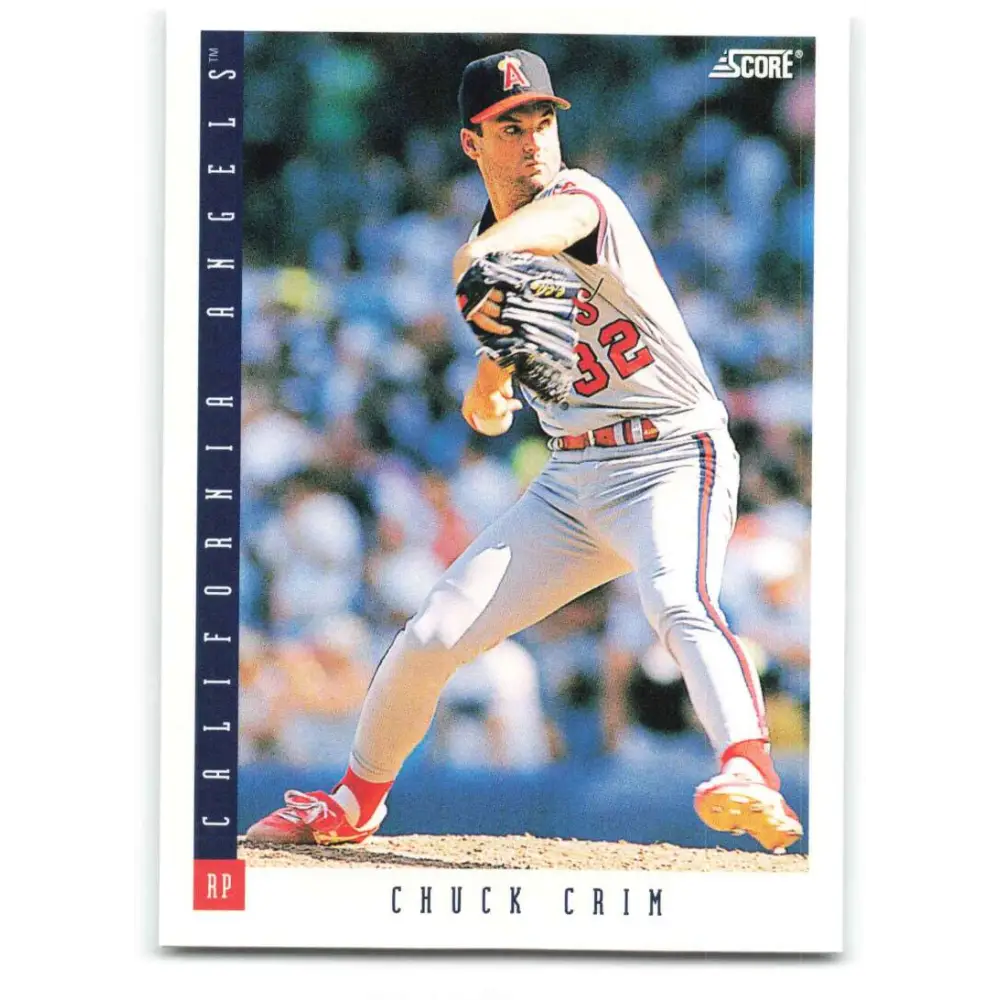 1993 Score #455 Chuck Crim NM-MT California Angels Baseball Card Image 1