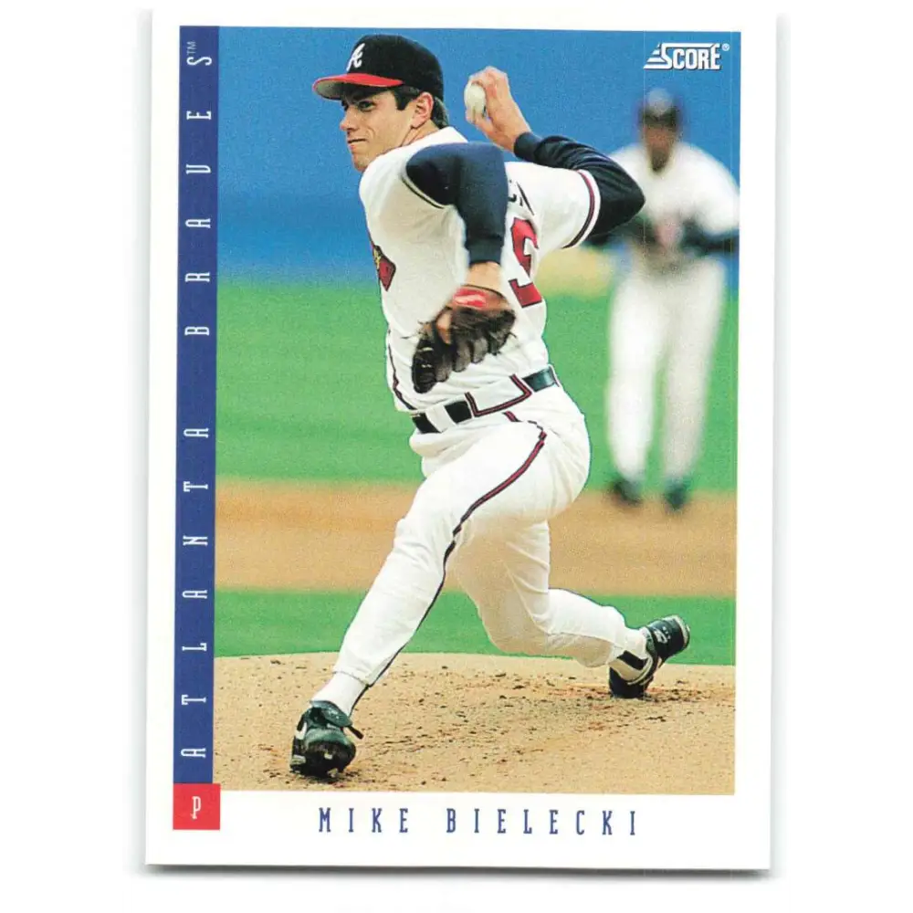 1993 Score #457 Mike Bielecki NM-MT Atlanta Braves Baseball Card Image 1