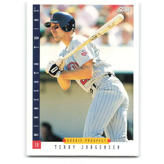 1993 Score #458 Terry Jorgensen NM-MT Minnesota Twins Baseball Card Image 1