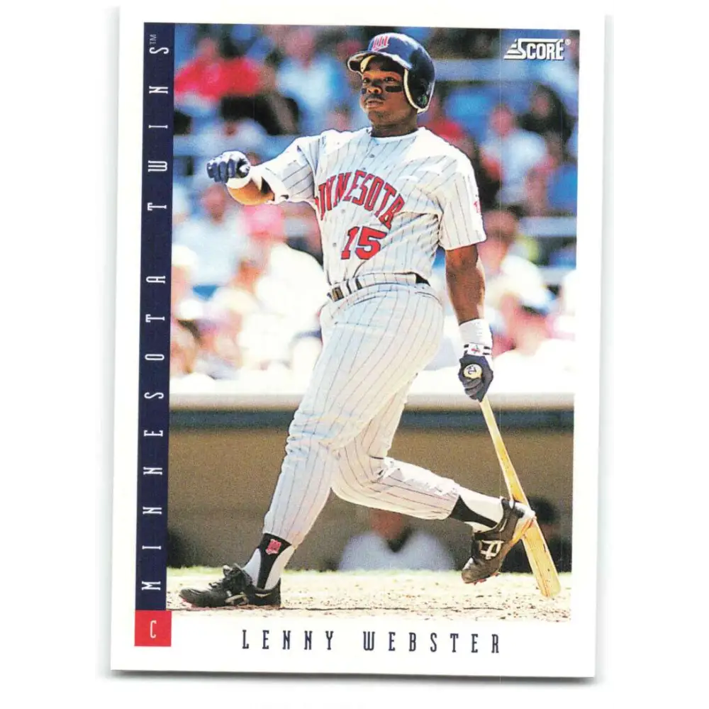 1993 Score #471 Lenny Webster NM-MT Minnesota Twins Baseball Card Image 1