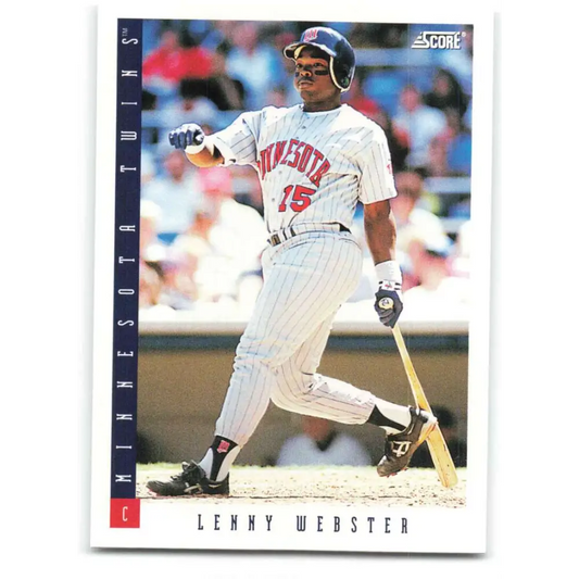 1993 Score #471 Lenny Webster NM-MT Minnesota Twins Baseball Card Image 1