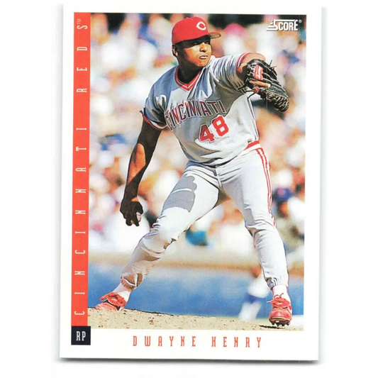 1993 Score #474 Dwayne Henry NM-MT Cincinnati Reds Baseball Card Image 1