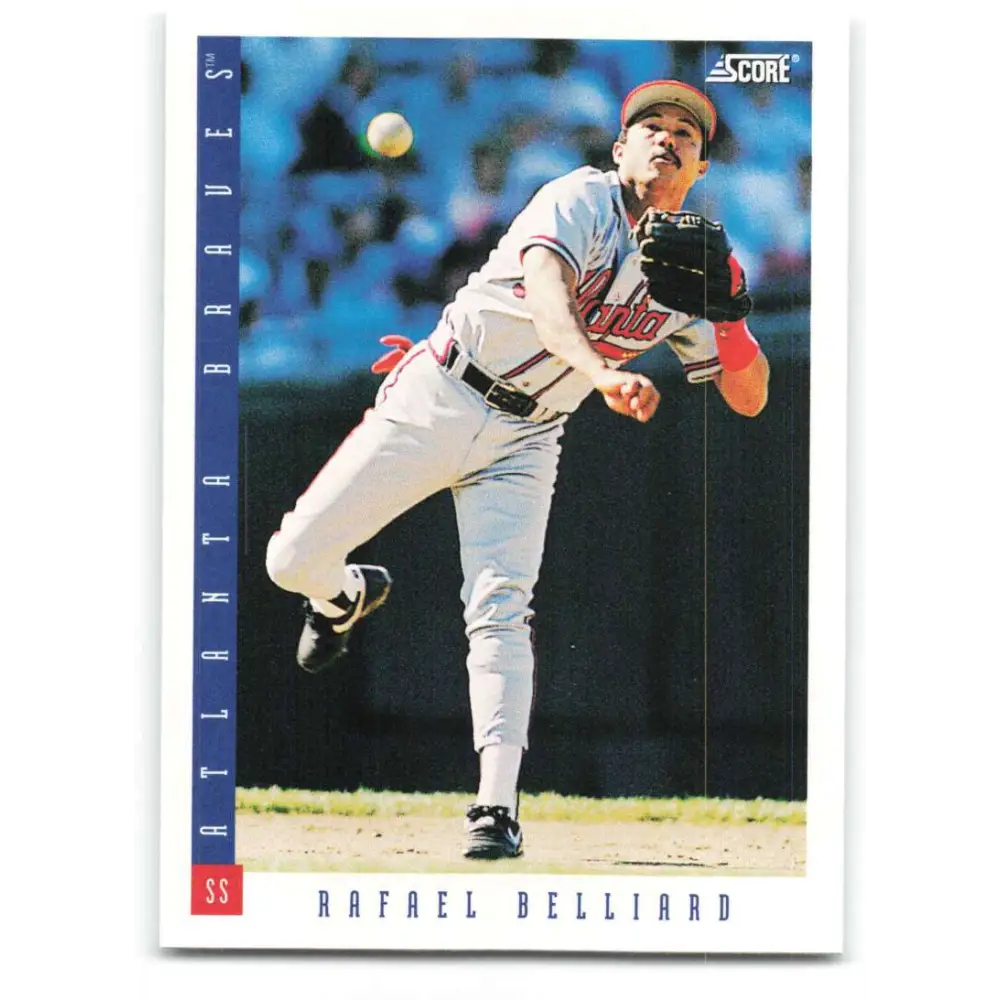 1993 Score #478 Rafael Belliard NM-MT Atlanta Braves Baseball Card Image 1
