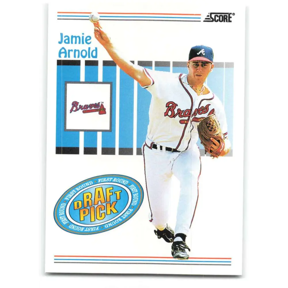 1993 Score #487 Jamie Arnold NM-MT RC Rookie Atlanta Braves Baseball Card Image 1