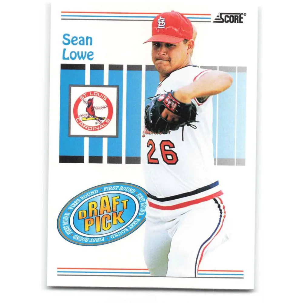 1993 Score #493 Sean Lowe NM-MT RC Rookie St. Louis Cardinals Baseball Card Image 1