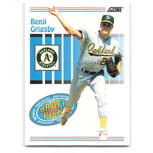 1993 Score #495 Benji Grigsby NM-MT RC Rookie Oakland Athletics Baseball Card Image 1
