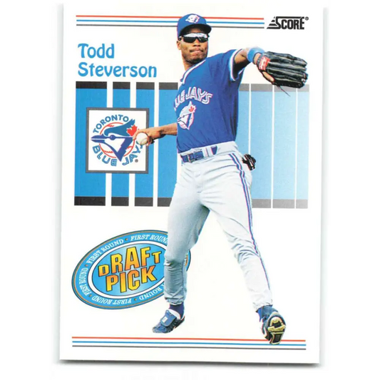 1993 Score #496 Todd Steverson NM-MT RC Rookie Toronto Blue Jays Baseball Card Image 1