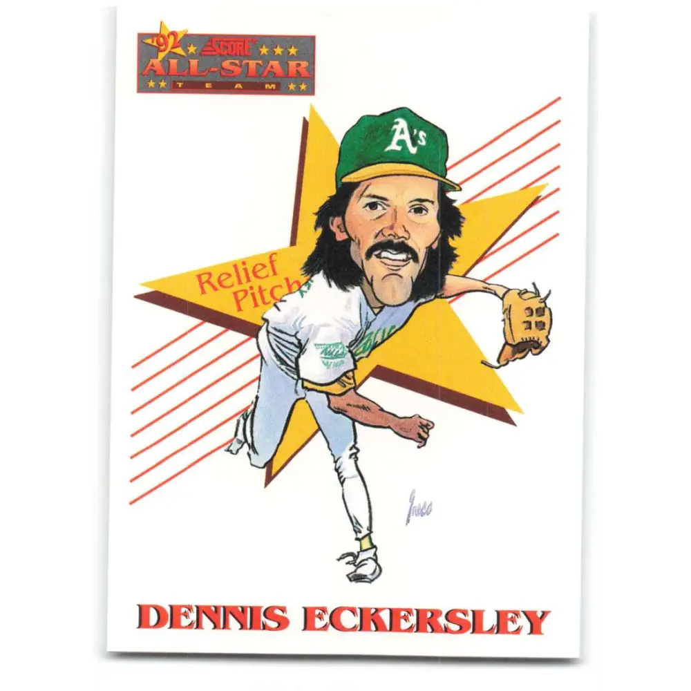 1993 Score #509 Dennis Eckersley AS NM-MT Oakland Athletics Baseball Card Image 1