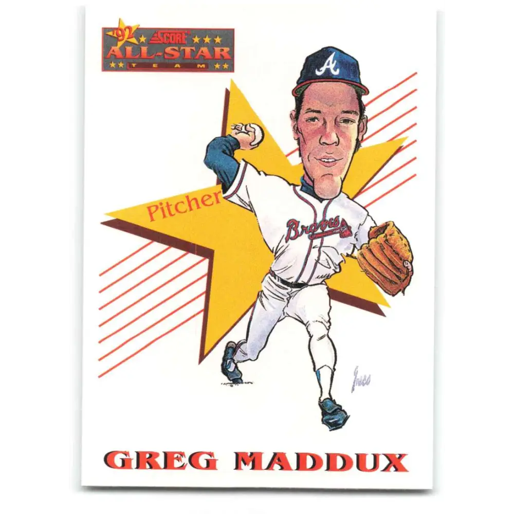 1993 Score #527 Greg Maddux AS NM-MT Atlanta Braves Baseball Card Image 1