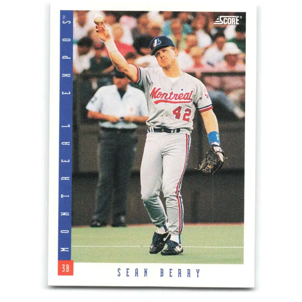 1993 Score #543 Sean Berry NM-MT Montreal Expos Baseball Card Image 1