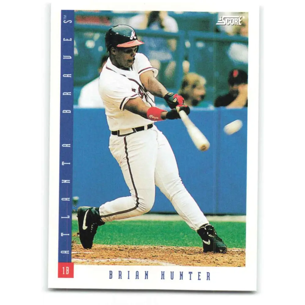 1993 Score #549 Brian Hunter NM-MT Atlanta Braves Baseball Card Image 1