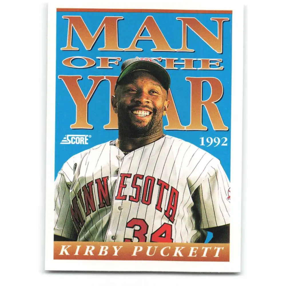 1993 Score #550 Kirby Puckett MOY NM-MT Minnesota Twins Baseball Card Image 1