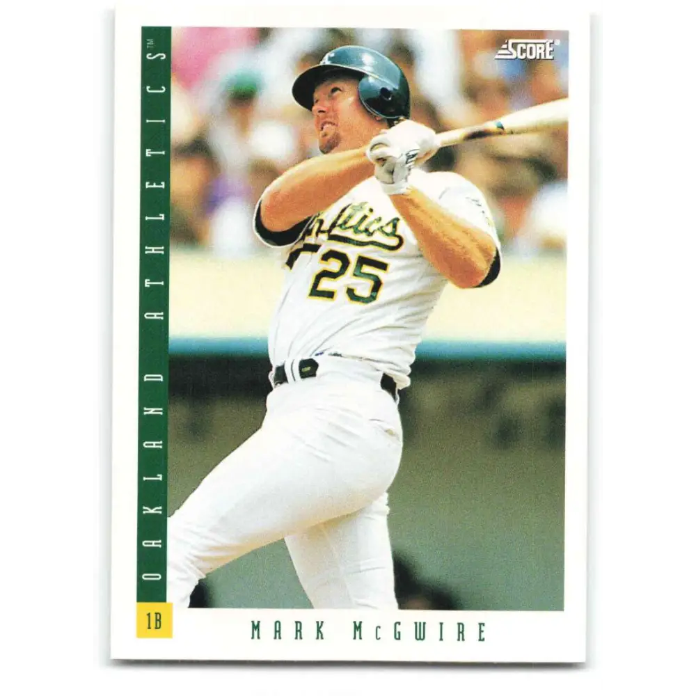 1993 Score #557 Mark McGwire NM-MT Oakland Athletics Baseball Card Image 1