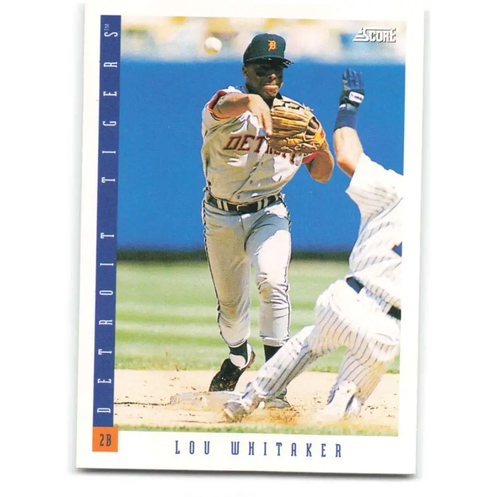 1993 Score #596 Lou Whitaker NM-MT Detroit Tigers Baseball Card Image 1