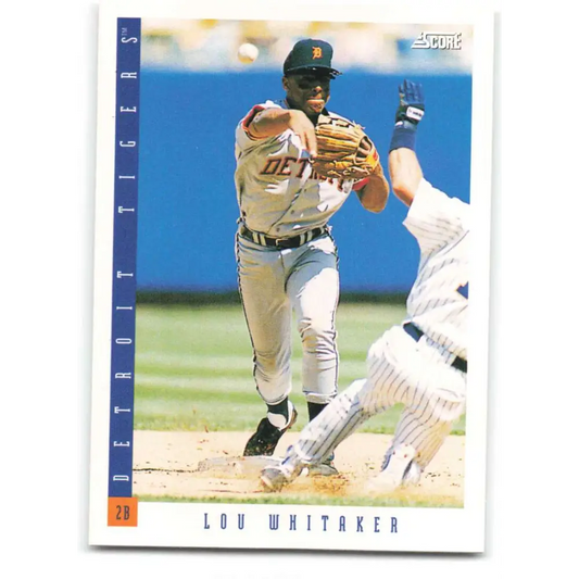 1993 Score #596 Lou Whitaker NM-MT Detroit Tigers Baseball Card Image 1