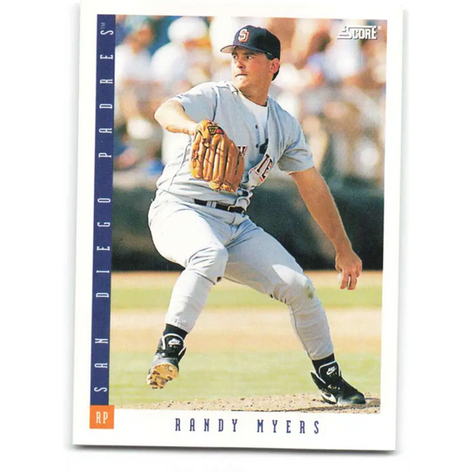1993 Score #607 Randy Myers NM-MT San Diego Padres Baseball Card Image 1