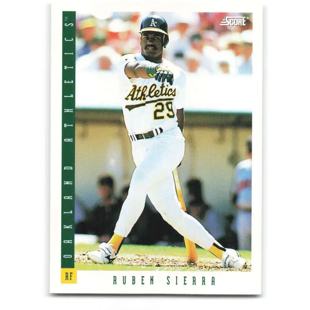 1993 Score #608 Ruben Sierra NM-MT Oakland Athletics Baseball Card Image 1