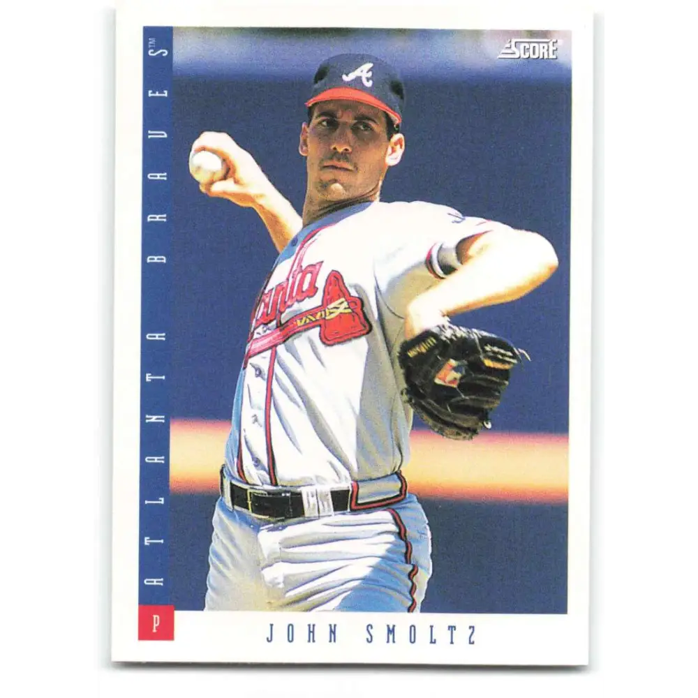 1993 Score #61 John Smoltz NM-MT Atlanta Braves Baseball Card Image 1