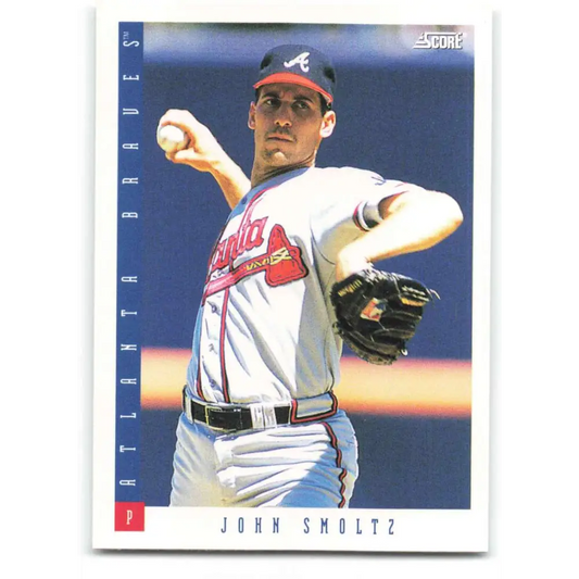 1993 Score #61 John Smoltz NM-MT Atlanta Braves Baseball Card Image 1