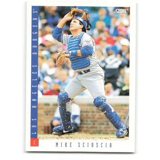 1993 Score #623 Mike Scioscia NM-MT Los Angeles Dodgers Baseball Card Image 1