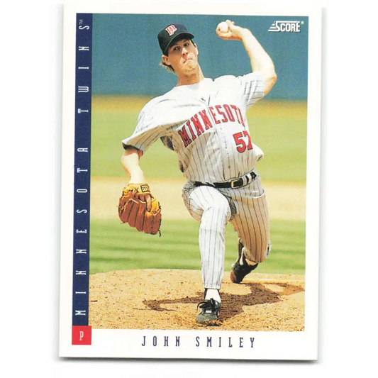 1993 Score #624 John Smiley NM-MT Minnesota Twins Baseball Card Image 1