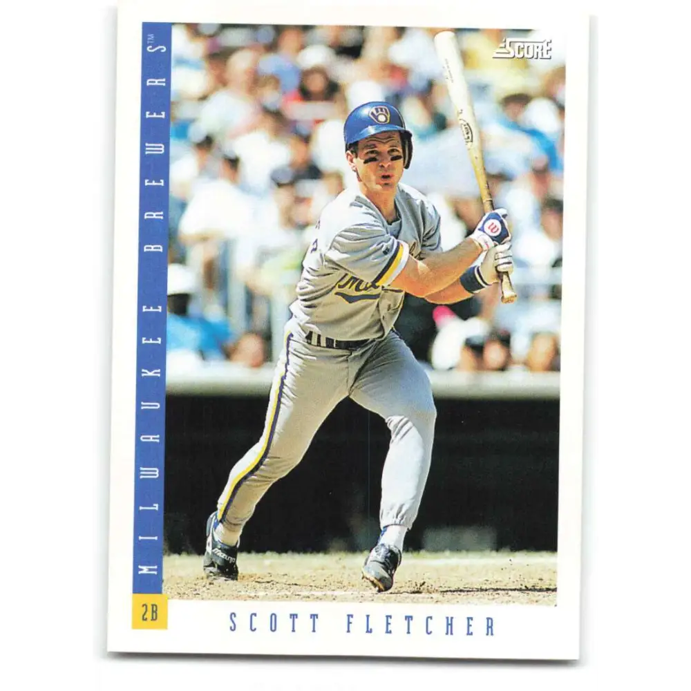 1993 Score #632 Scott Fletcher NM-MT Milwaukee Brewers Baseball Card Image 1