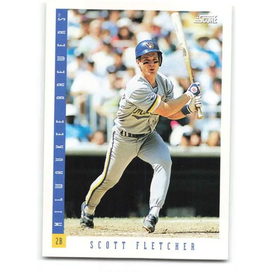1993 Score #632 Scott Fletcher NM-MT Milwaukee Brewers Baseball Card Image 1