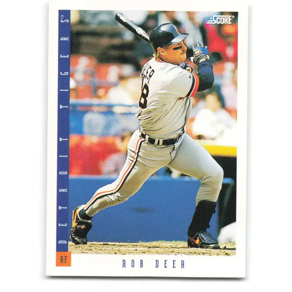 1993 Score #636 Rob Deer NM-MT Detroit Tigers Baseball Card Image 1