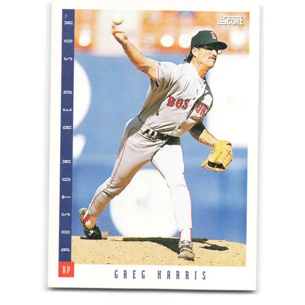 1993 Score #640 Greg Harris NM-MT Boston Red Sox Baseball Card Image 1