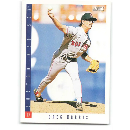 1993 Score #640 Greg Harris NM-MT Boston Red Sox Baseball Card Image 1