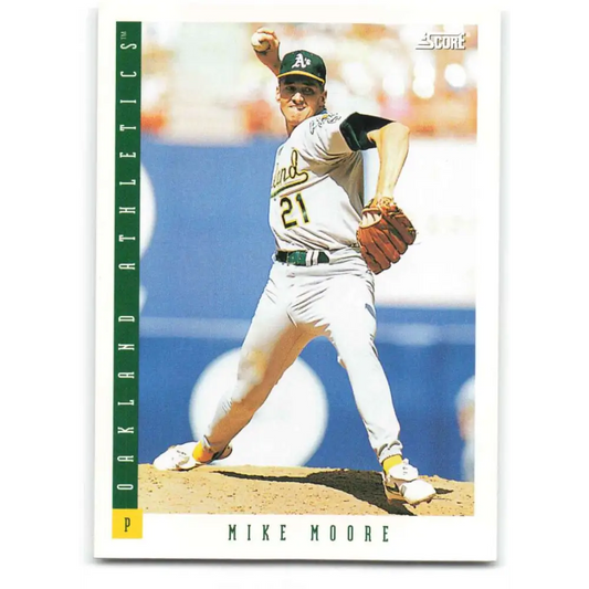1993 Score #641 Mike Moore NM-MT Oakland Athletics Baseball Card Image 1