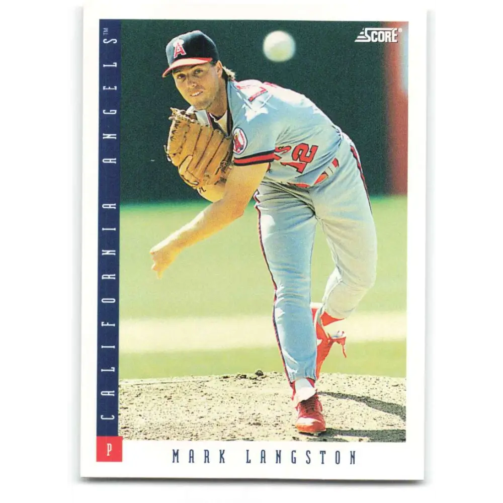 1993 Score #66 Mark Langston NM-MT California Angels Baseball Card Image 1