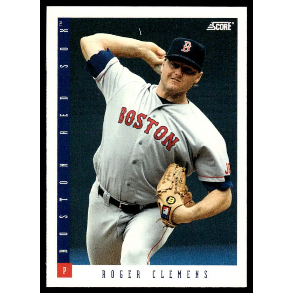 1993 Score #7 Roger Clemens EX/NM Boston Red Sox Baseball Card Image 1